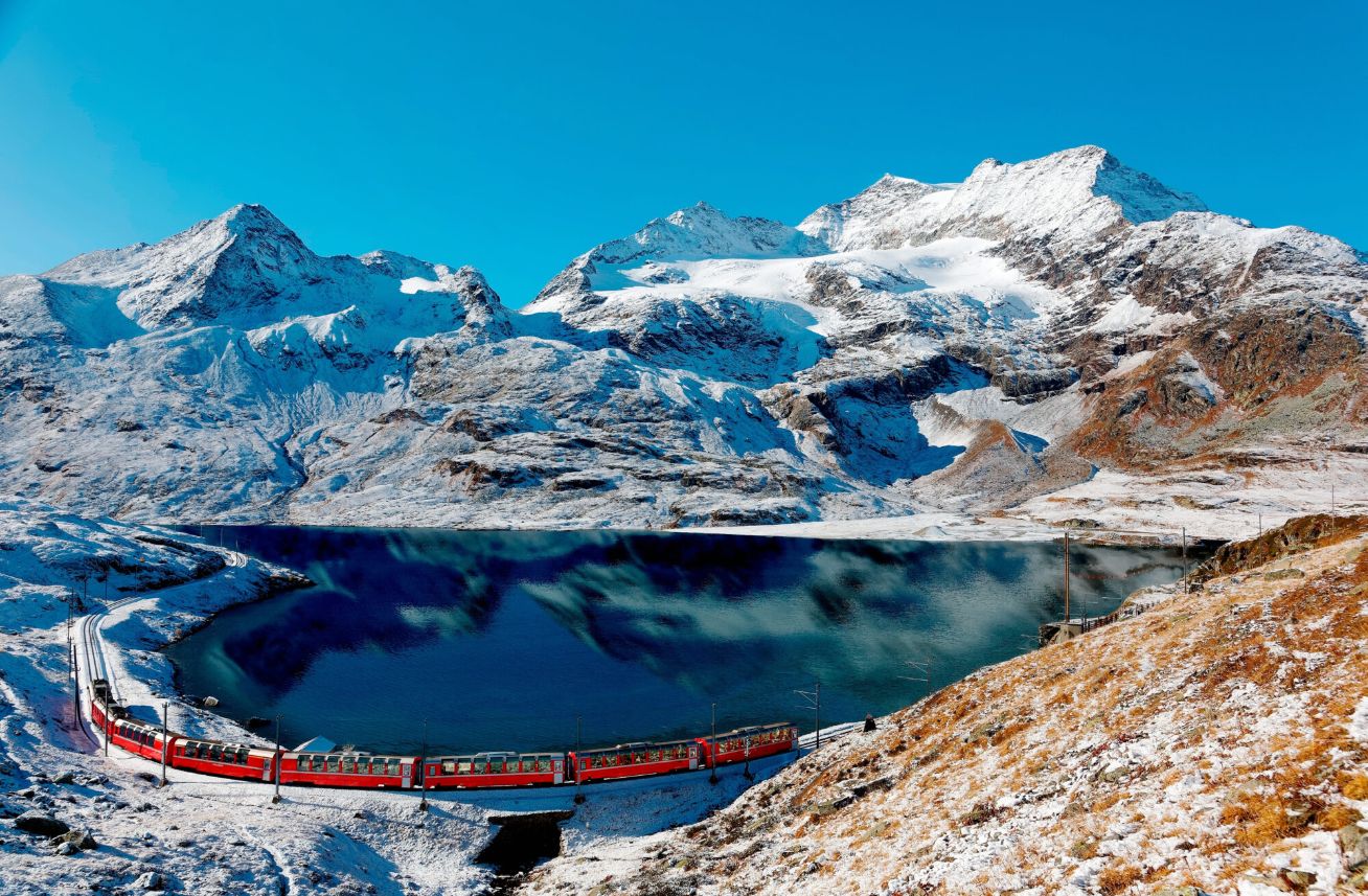 Trenino Rosso del Bernina e Saint Moritz